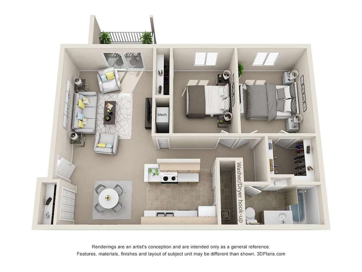 Floor plan Two Bedroom