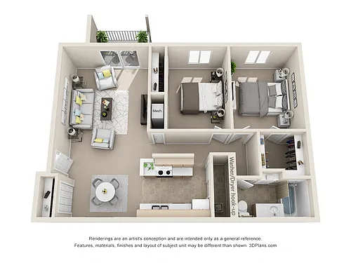 Floor plan Two Bedroom