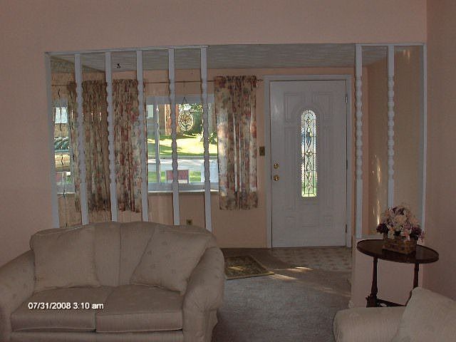 Living room and foyer.