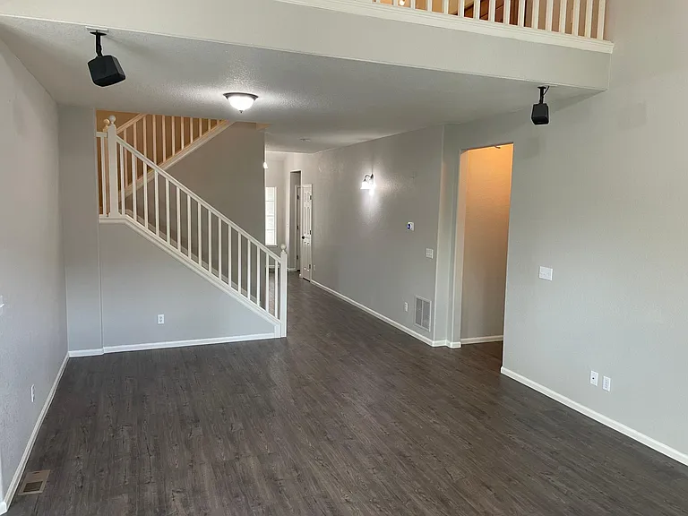 Living area looking towards the entry