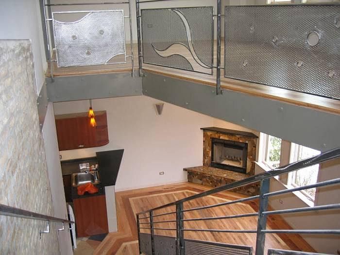 looking downstairs