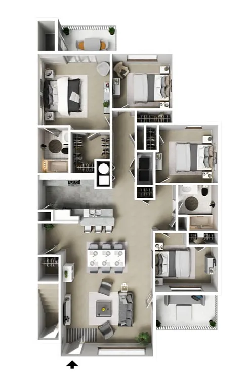 Floor plan 4 X 2