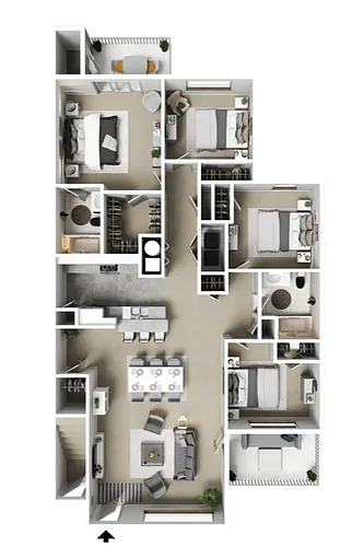 Floor plan 4 X 2