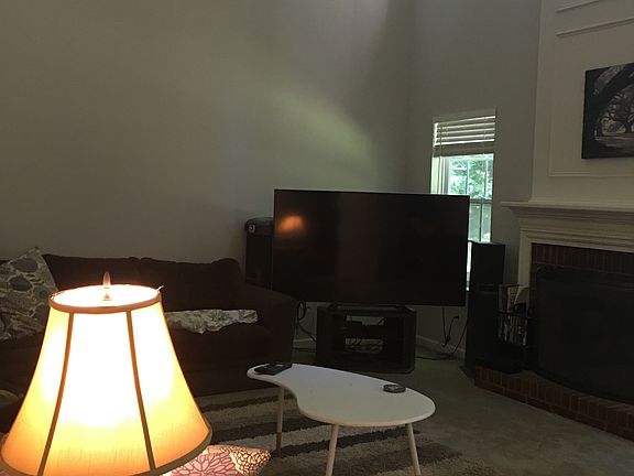 living room/family room with the high ceiling