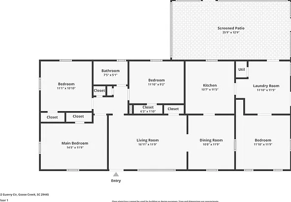 3 bed, 1.0 bath, 1177 sqft, $1,845 — Photo 2