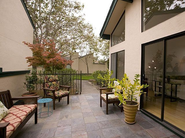 View from front door down walkay