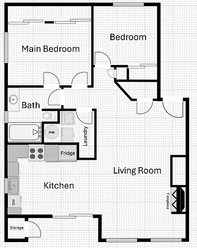 Floor plan 2 Bedroom