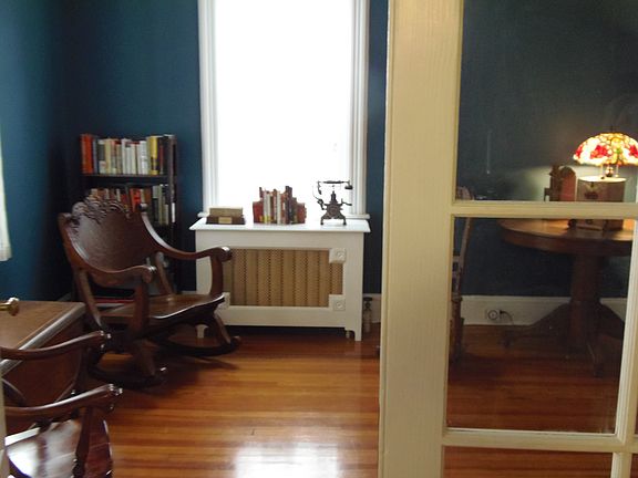 French doors into living roo
