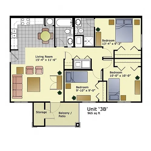 Floor plan 3B