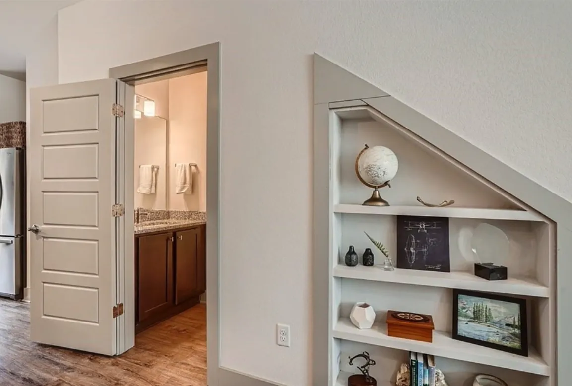 Built in shelves & additional storage under stairs - 12216 Abbey Glen Ln