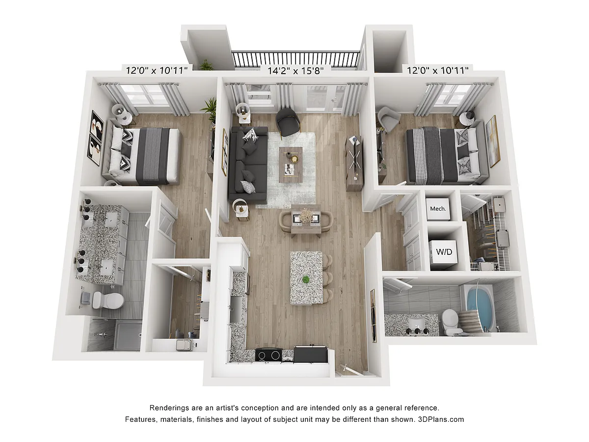 Floor plan Silvington 2BD 2BA