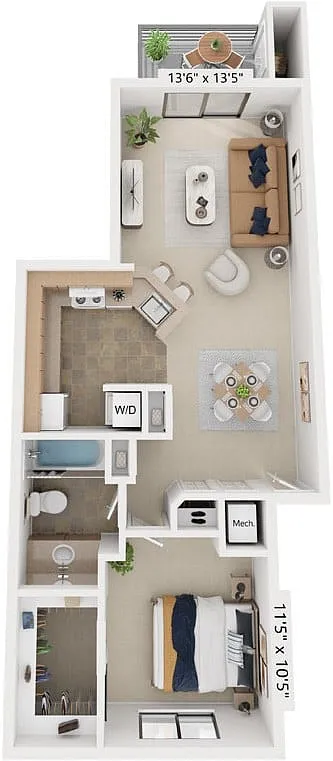 Floor plan One Bedroom