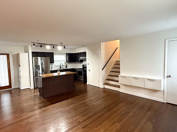 Living Room, Kitchen, Stairs