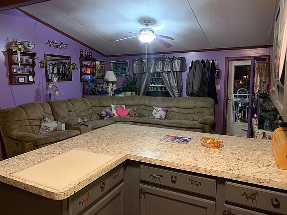 Kitchen facing living room