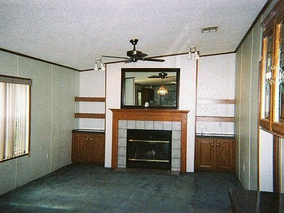 living room with fireplace