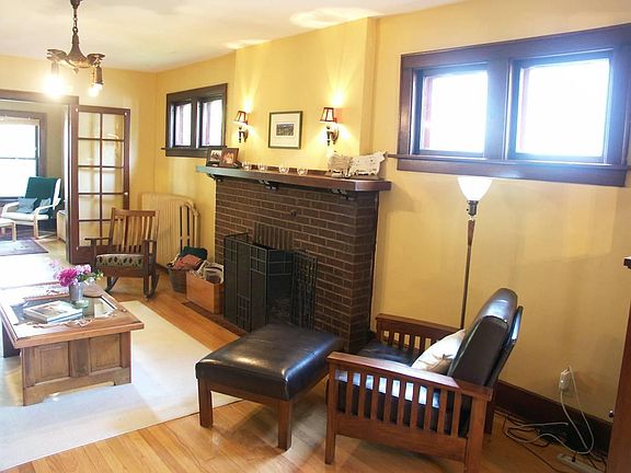 Living room fireplace