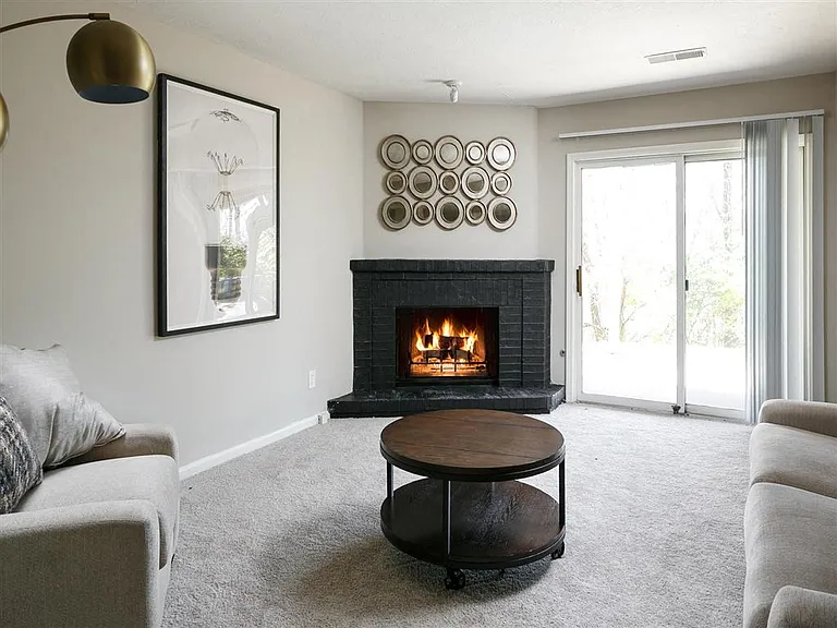 Walk-out basement with gas fireplace