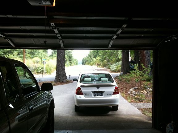 Garage view of mountains