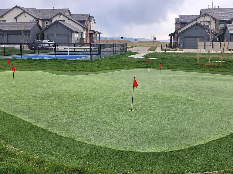Putting green in the community courtyard