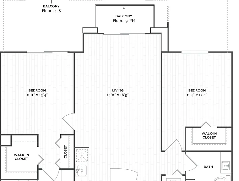 Sofia Coral Gables - C4 - 2 Beds - 2 Baths - 1168 Sq. ft.