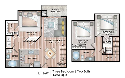 Floor plan The Fray - Premium Plus Townhome