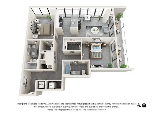 Floor plan Two Bedroom E