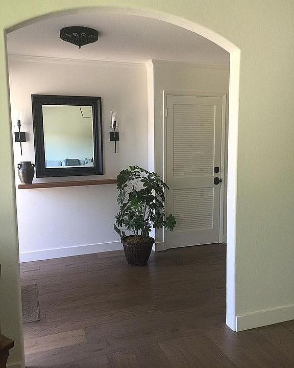 Front entry - door to garage.