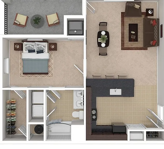 Lakeview 1BD 1Bath 728sqft Lakeview 1BD 1Bath 728sqft