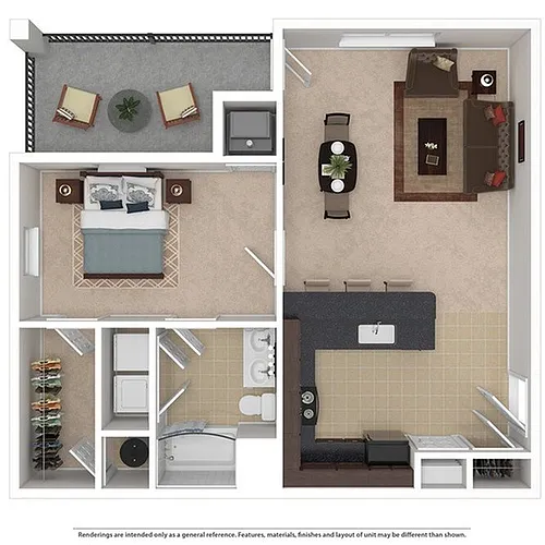 Floor plan 1 Bedroom Deluxe