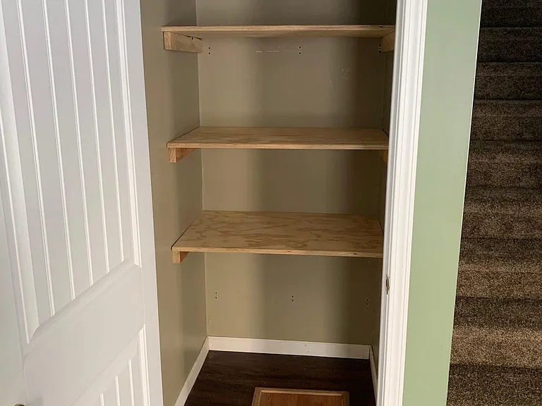Living room storage closet