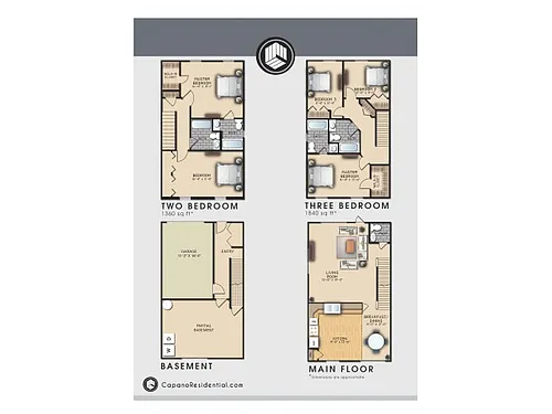 Floor plan Nottingham 2x2.5 G