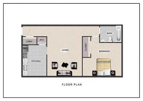 Floor plan One Bedroom