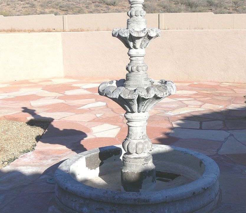 Fountain in rear courtyard