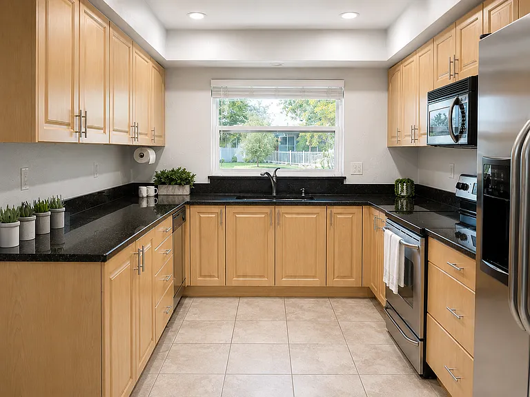 Kitchen (garage door not seen to the left).