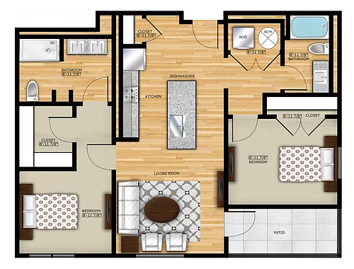 Floor plan 2 Bed