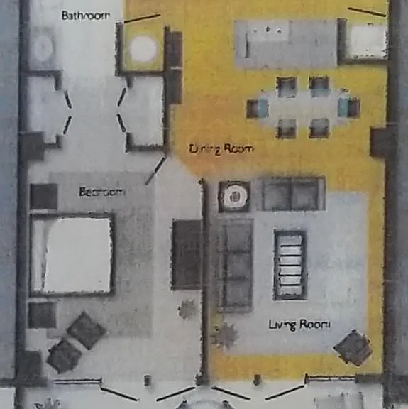 Unit 225 Sky Sail Condominium floor plan.