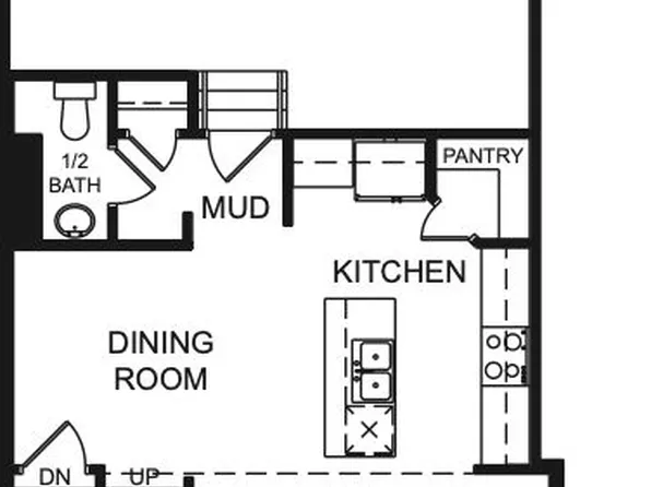 Type C Outer Townhome Plan, Highridge