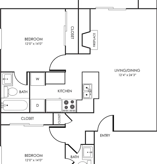 Rose Floor Plan 22B Floorplan Diagram