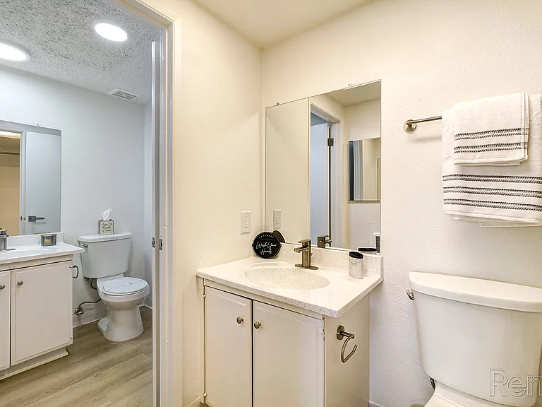 Experience comfort and style in this beautifully designed modern bathroom.