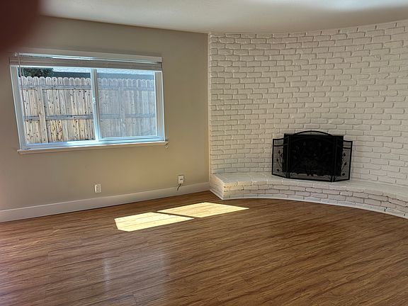 Living area and wood frireplace