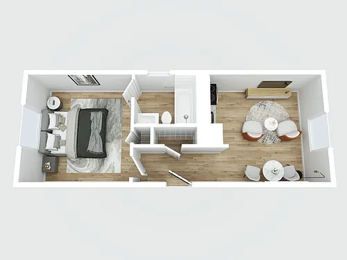 Floor plan 1 Bedroom 1 Bath