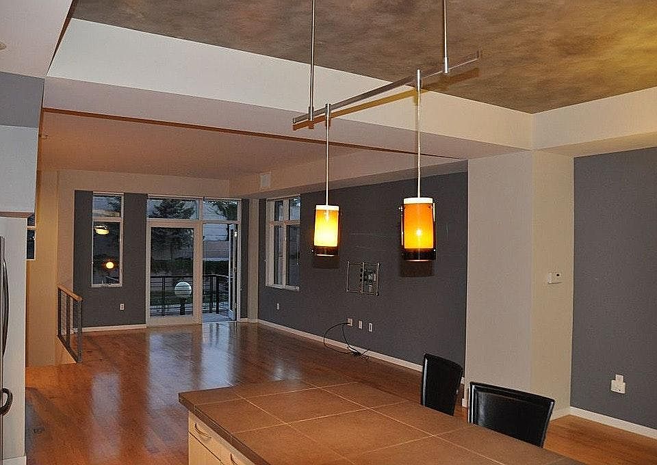 Large open main floor. Two decks. Flat screen mount ready to