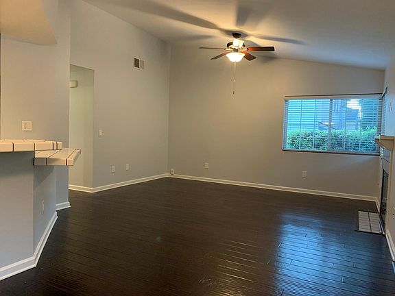 View of living room from dining room.