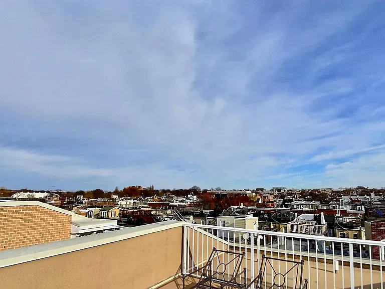 Large rooftop deck with a view