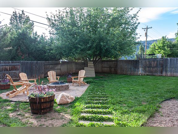 Back Yard with Fire Pit Area