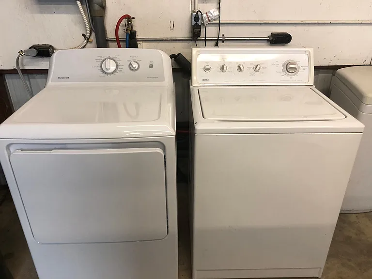 washer dryer in garage