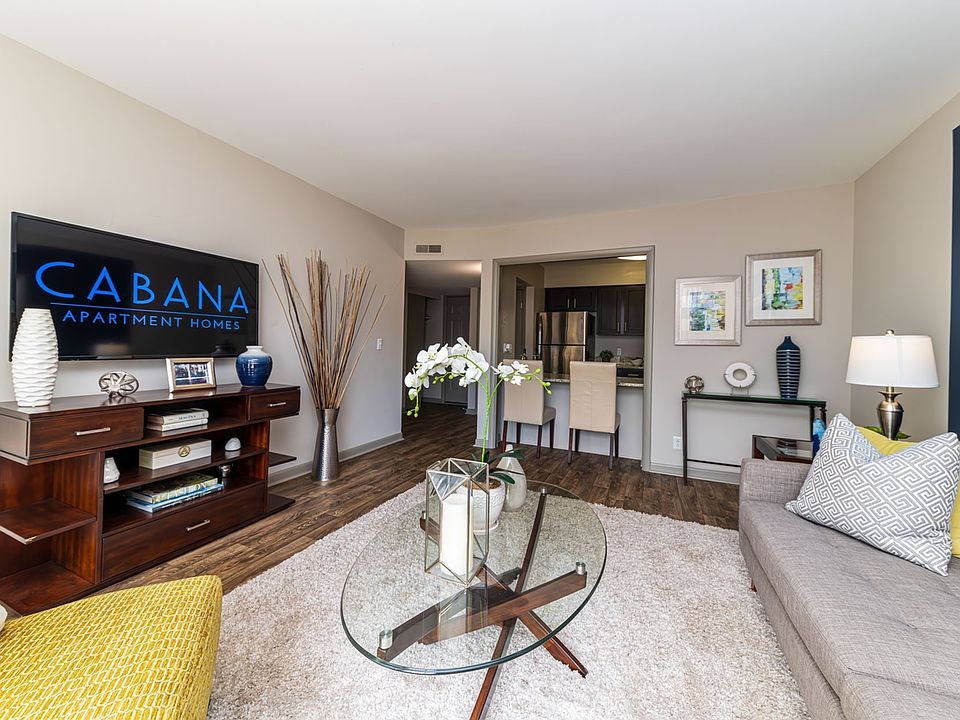 Spacious living room with hardwood-style flooring
