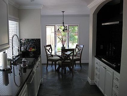 Kitchen and eating area