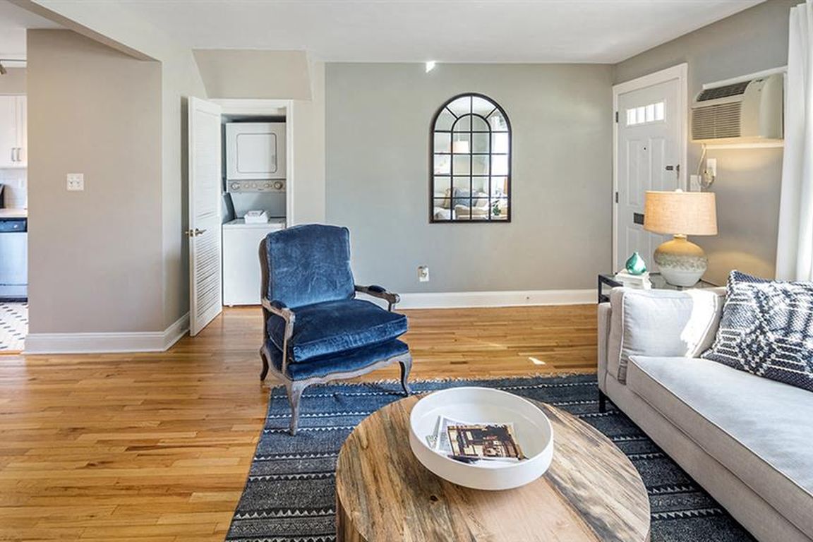 Sustainable wood plank-style flooring throughout