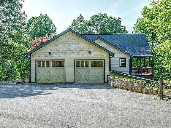 Side entrance to garages.